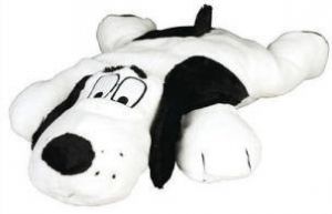 Peluche de perro para almohadilla calefactora sin cables