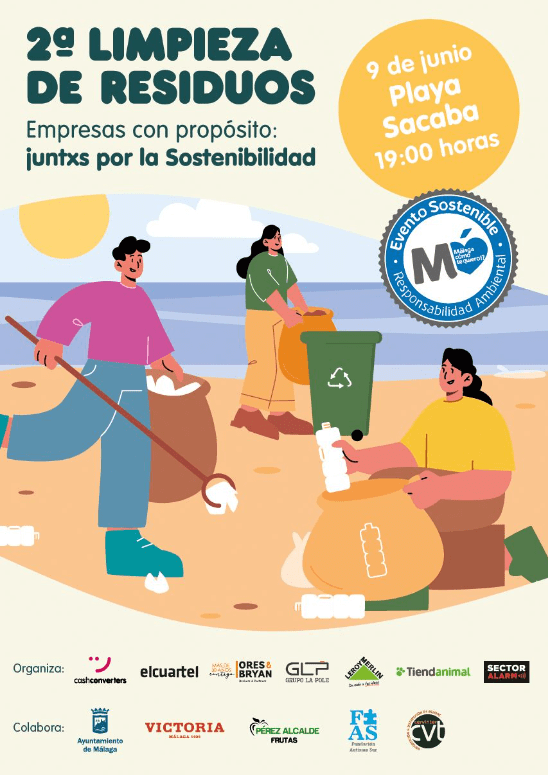 2º Limpieza de residuos 9 de junio en Málaga