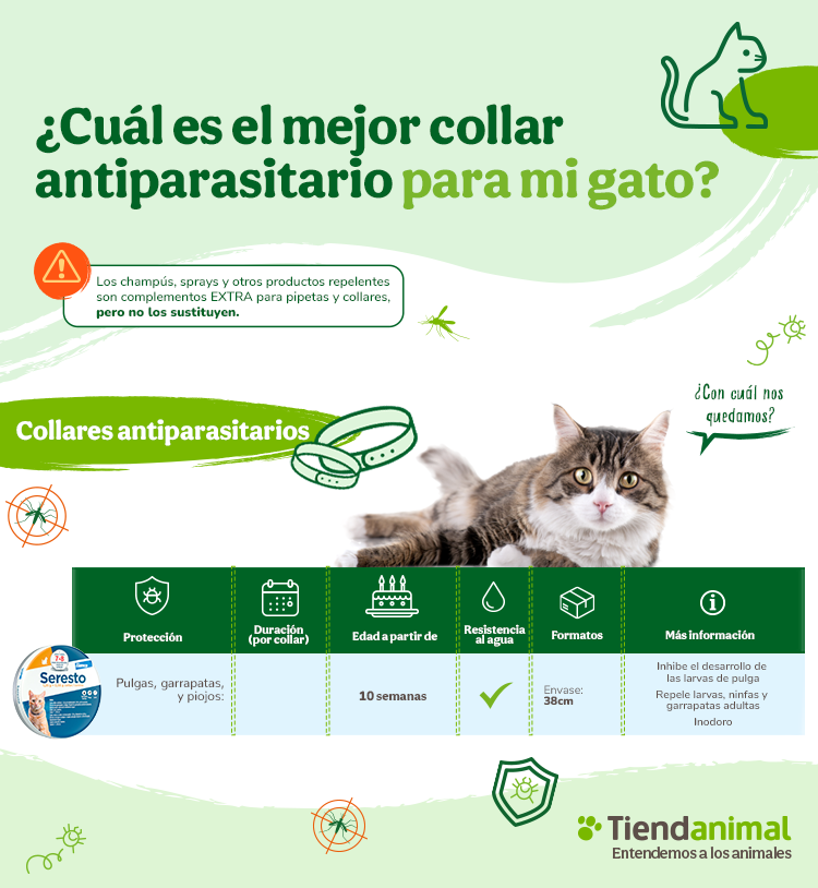 mejor collar antiparasitario gatos