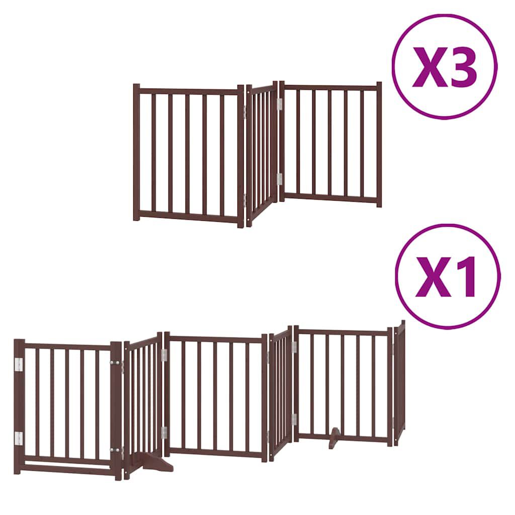 vidaXL Puerta para Perros Plegable Paneles Puerta de Seguridad Madera de &Aacute;lamo, , large Imagen numero 6