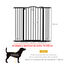PawHut Barrera para Perros Negro, , large indicador imagen numero 3