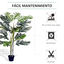Outsunny Planta Artificial Palmera 150 cm Árbol Artificial con Maceta y Musgo para Decoración Interior y Exterior Salón Oficina Balcón Ø18x150 cm Verde, , large indicador imagen numero 5