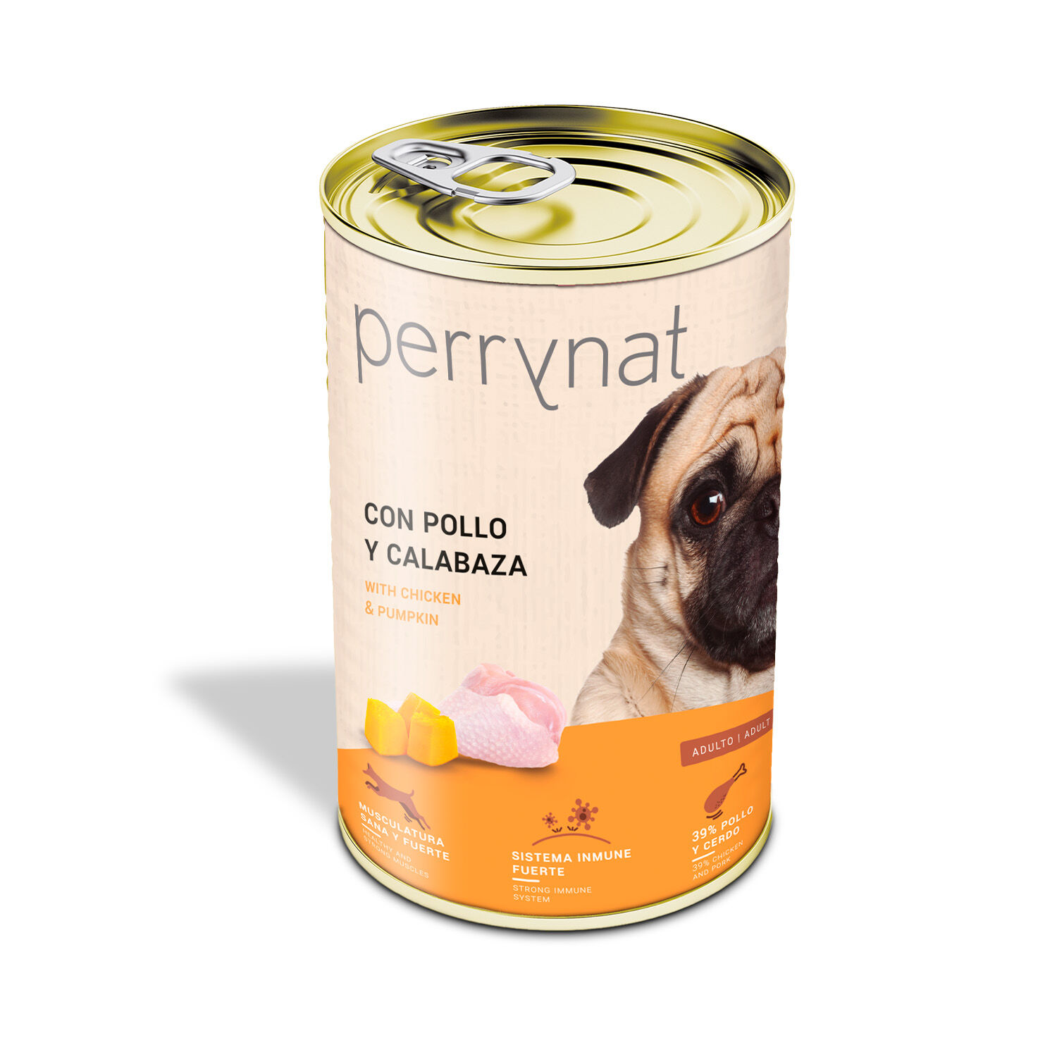Dibaq Perrynat Pollo, Cerdo y Calabaza , 400 gr x 12 latas para perros