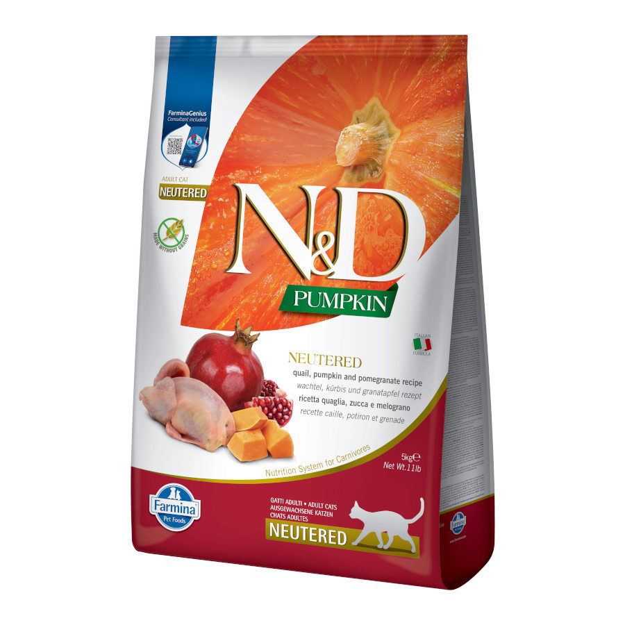 Farmina N&D Esterilizado Codorniz, Calabaza y Granada pienso para gatos