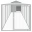 vidaXL Gallinero con corral acero galvanizado gris claro 117x609x123cm, , large indicador imagen numero 2