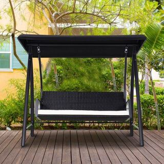 Columpio tipo mecedora Outsunny para jardin color Ratan