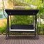 Columpio tipo mecedora Outsunny para jardin color Ratan, , large indicador imagen numero 1