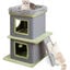 COSTWAY Juego de Muebles para Gatos 3 en 1, &Aacute;rbol para Gatos Grande con M&uacute;ltiples Plataformas, Casas, Cuevas, Postes Rascadores, Juguetes Colgantes, Pared de Escalada para Gato, Tela de Felpa, , large indicador imagen numero 1