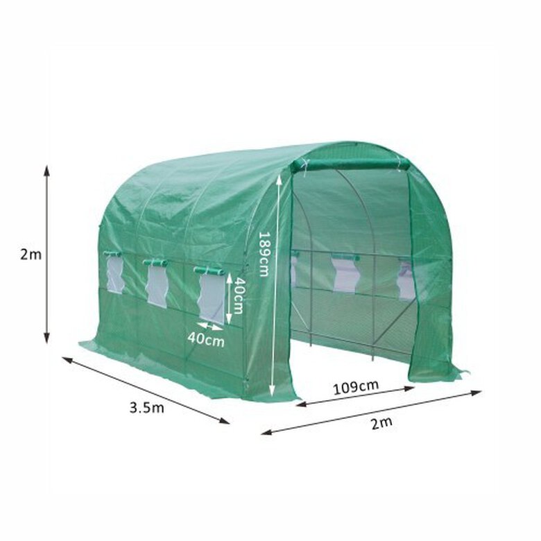 Invernadero Outsunny para cultivo de plantas color Verde, , large image number null