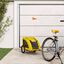 VidaXL Remolque de bicicleta mascotas hierro tela Oxford amarillo, , large indicador imagen numero 7
