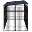 Vidaxl perrera con puerta y bisagras negra para perros, , large indicador imagen numero 17