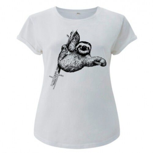 Camiseta manga corta mujer algodón perezoso color Blanco thumbnail