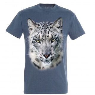 Camiseta Leopardo de las nieves color Azul