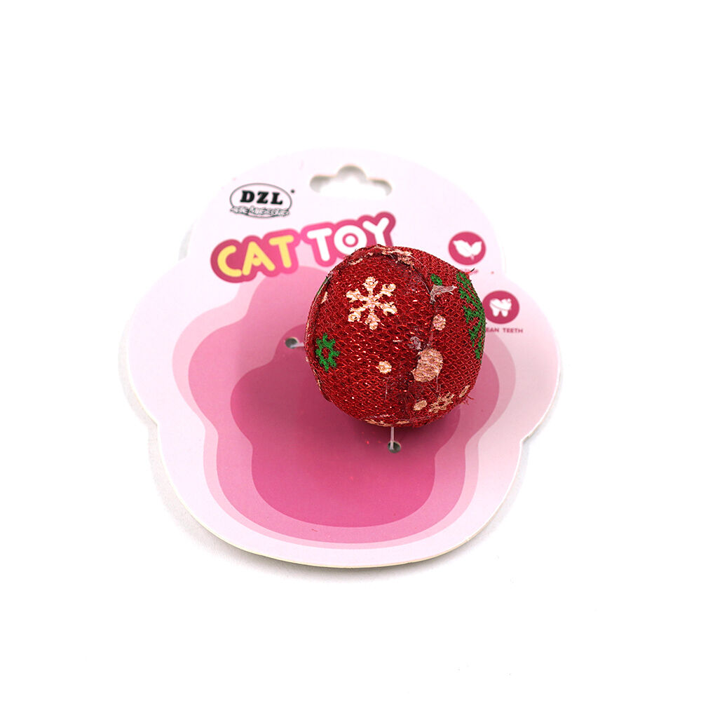 DZL Pelota con Diseño de Navidad para gatos thumbnail
