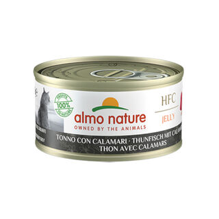 Almo Nature HFC Atún y Calamares en Gelatina lata para gatos 