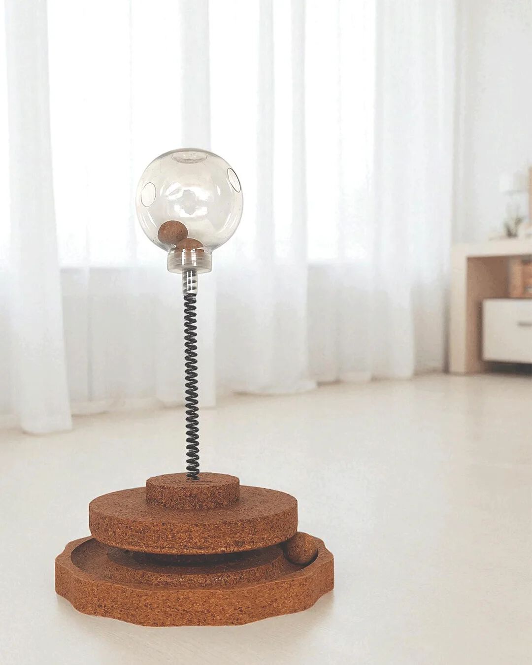 Althea Living - Juguete para gatos Marea, control de comida, corcho natural thumbnail