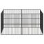 vidaXL Corralito para perros con 20 paneles acero galvanizado negro, , large indicador imagen numero 8