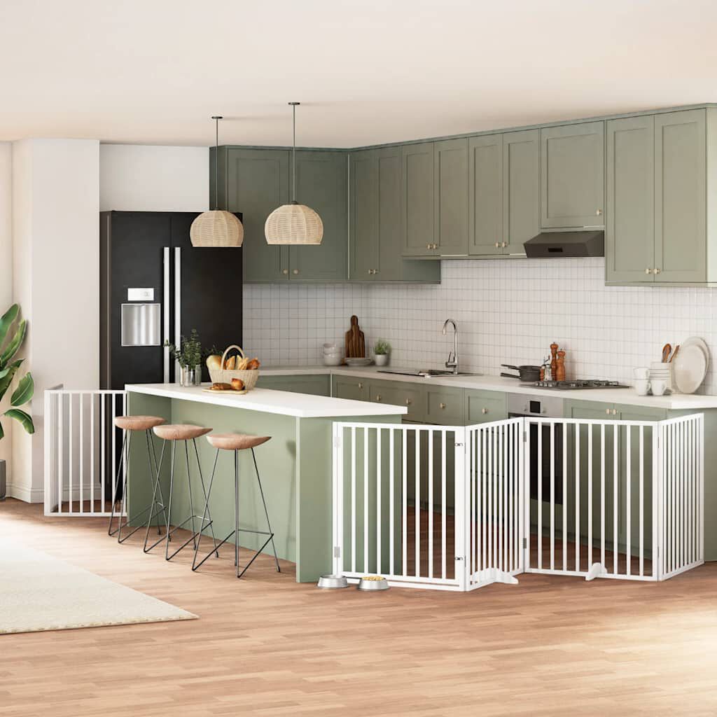 Vidaxl Puerta para Perros Plegable Paneles Puerta para Mascotas Madera de &Aacute;lamo, , large Imagen numero 2