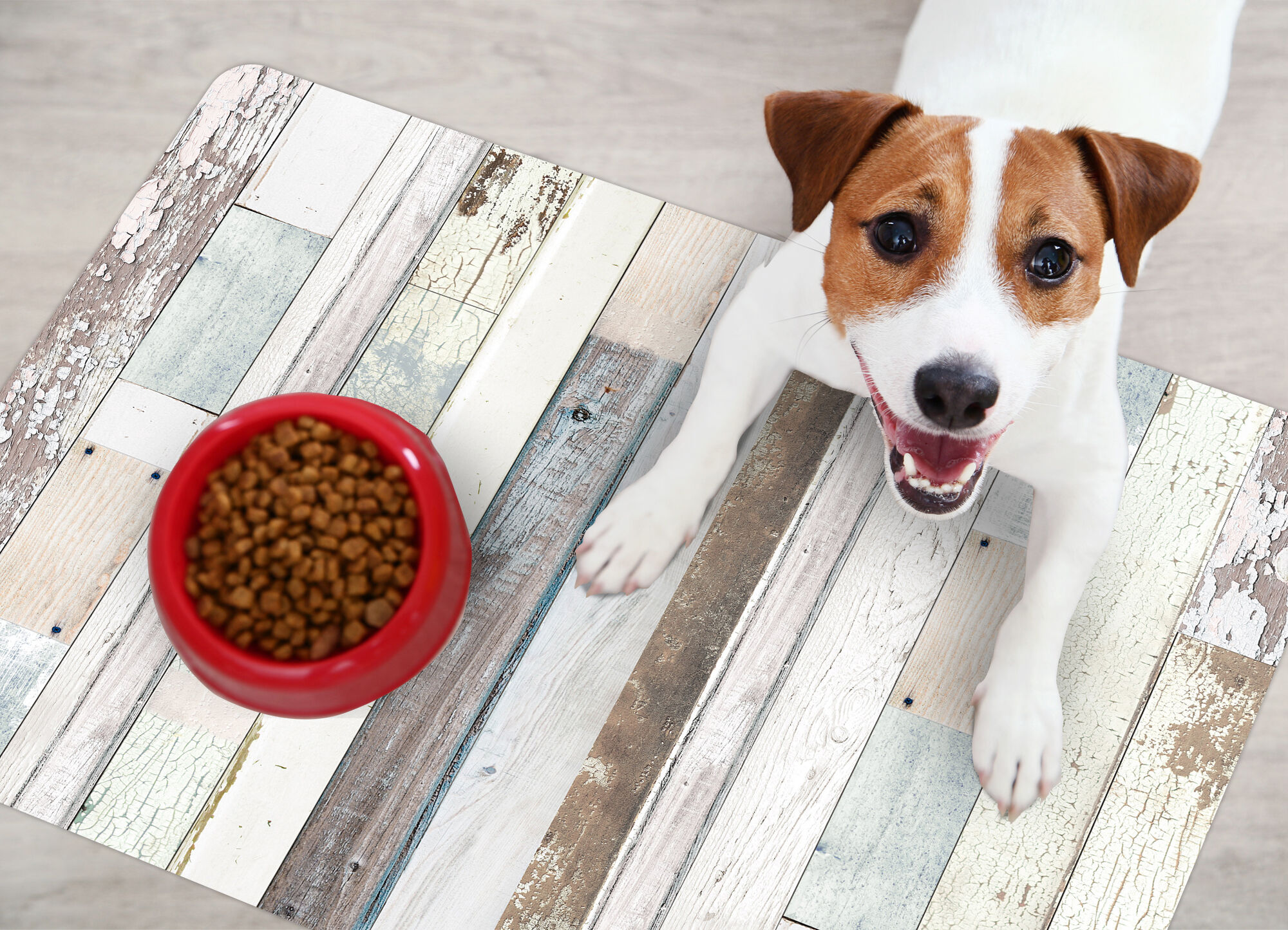 VINILIKO, alfombra de vinilo mascotas, Tablas de madera 48x75 cm, , large Imagen numero 1