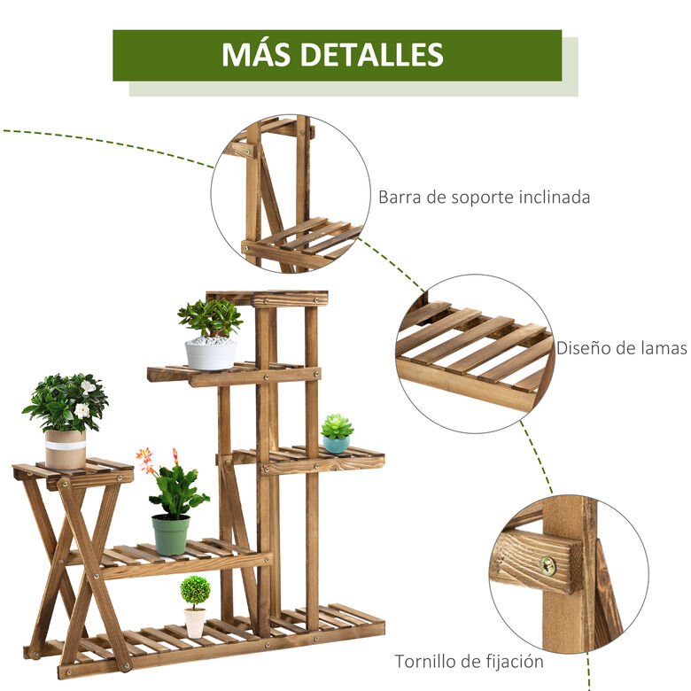 Outsunny Soporte Para Plantas Carbonizado thumbnail