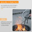 Outsunny Brasero Exterior de Metal &Oslash;56 cm Cuenco de Fuego de Jard&iacute;n con Tapa Protectora contra Chispas y Atizador para Hogueras Le&ntilde;as Terraza Camping Fiestas Negro, , large indicador imagen numero 5