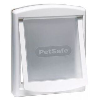 Puerta de dos posiciones para perros color Blanco