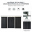 Outsunny Caseta de Exterior Metálica para Almacenamiento de Herramientas con 2 Puertas Correderas y 2 Orificios de Ventilación Gris Oscuro, , large indicador imagen numero 4