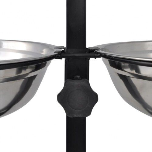 Comedero doble elevado para perros color Plateado thumbnail