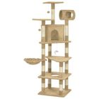 Rascador con postes recubiertos de sisal para gatos color Beige, , large image number null