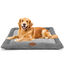 Nobleza Colchoneta para Cama para Perro Mediano, Colchón Lavable Antideslizantes para Mascotas, Cojines de Sofá Cómodos para Perros y Gatos, con Felpa Corta ultra Suave y Gruesa, Gris, 75 x 57 x 9 cm, , large indicador imagen numero 6