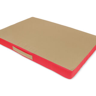 Gauty Cama Tela de sarga rojo y beige para Perros y Gatos