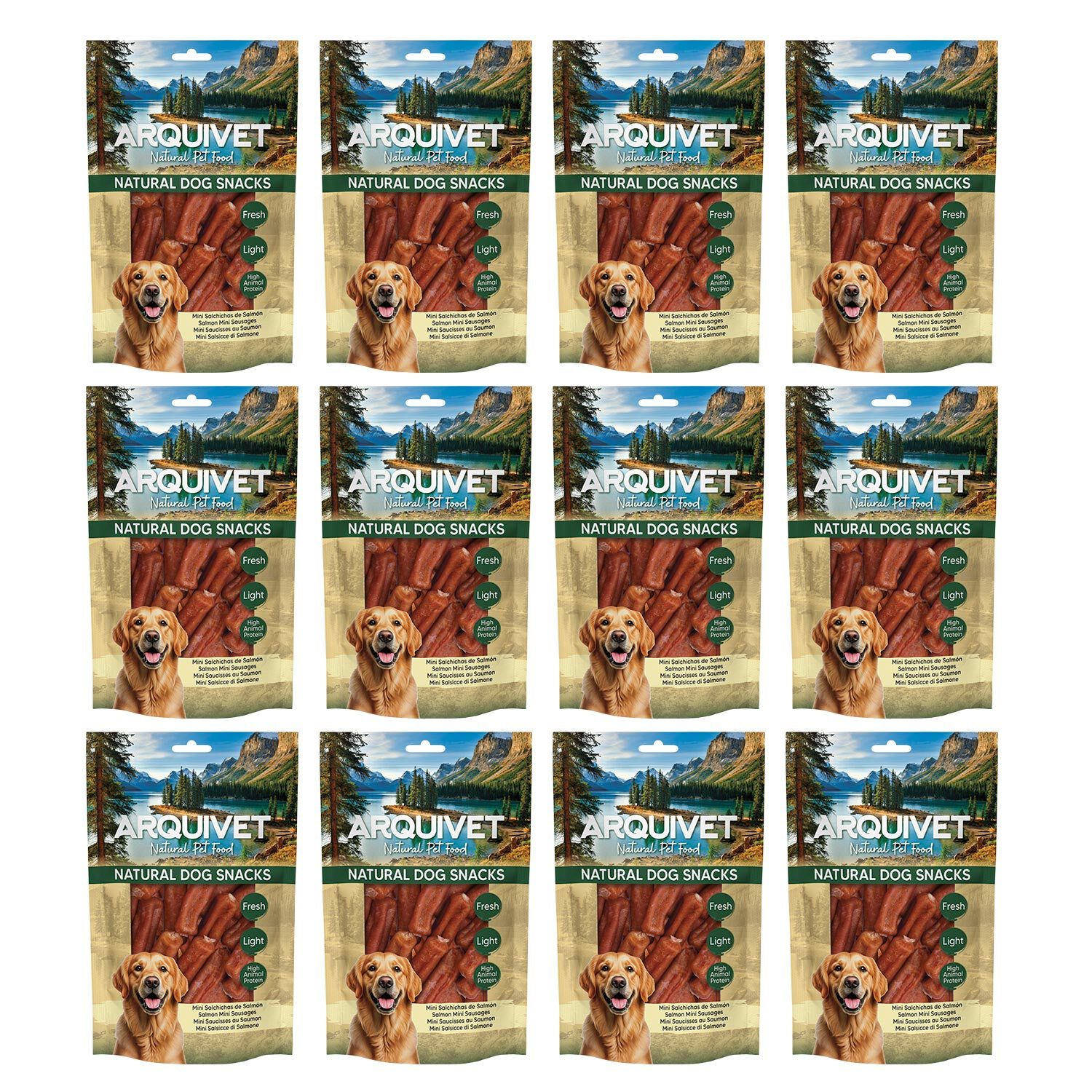 Snacks para perro (Pack de 12) - Mini salchichas de salm&oacute;n 100gr, Natural Dog Snacks - Arquivet, , large Imagen numero 3