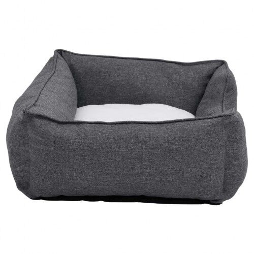 Vidaxl sof&aacute; acolchado rectangular con coj&iacute;n gris y blanco para perros, , large Imagen numero 7