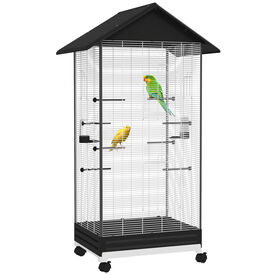 PawHut Jaula para Pájaros Negro