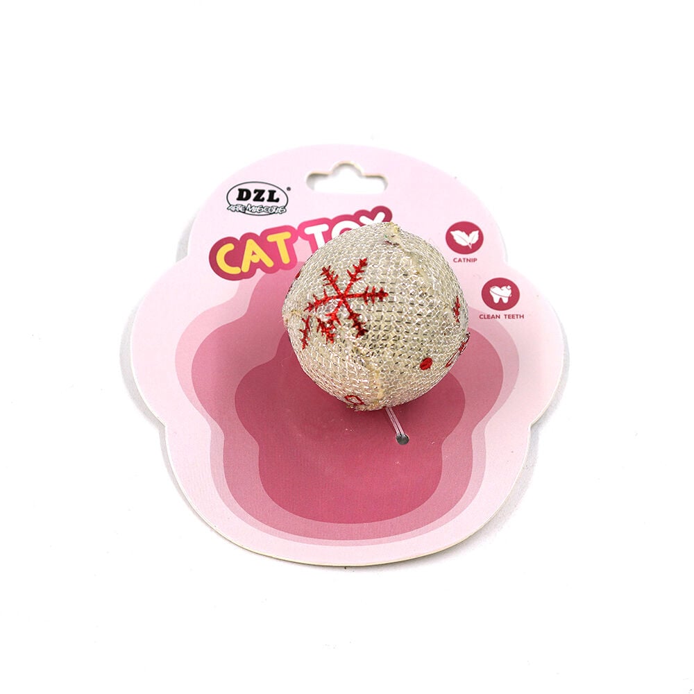 DZL Pelota con Diseño de Navidad para gatos thumbnail