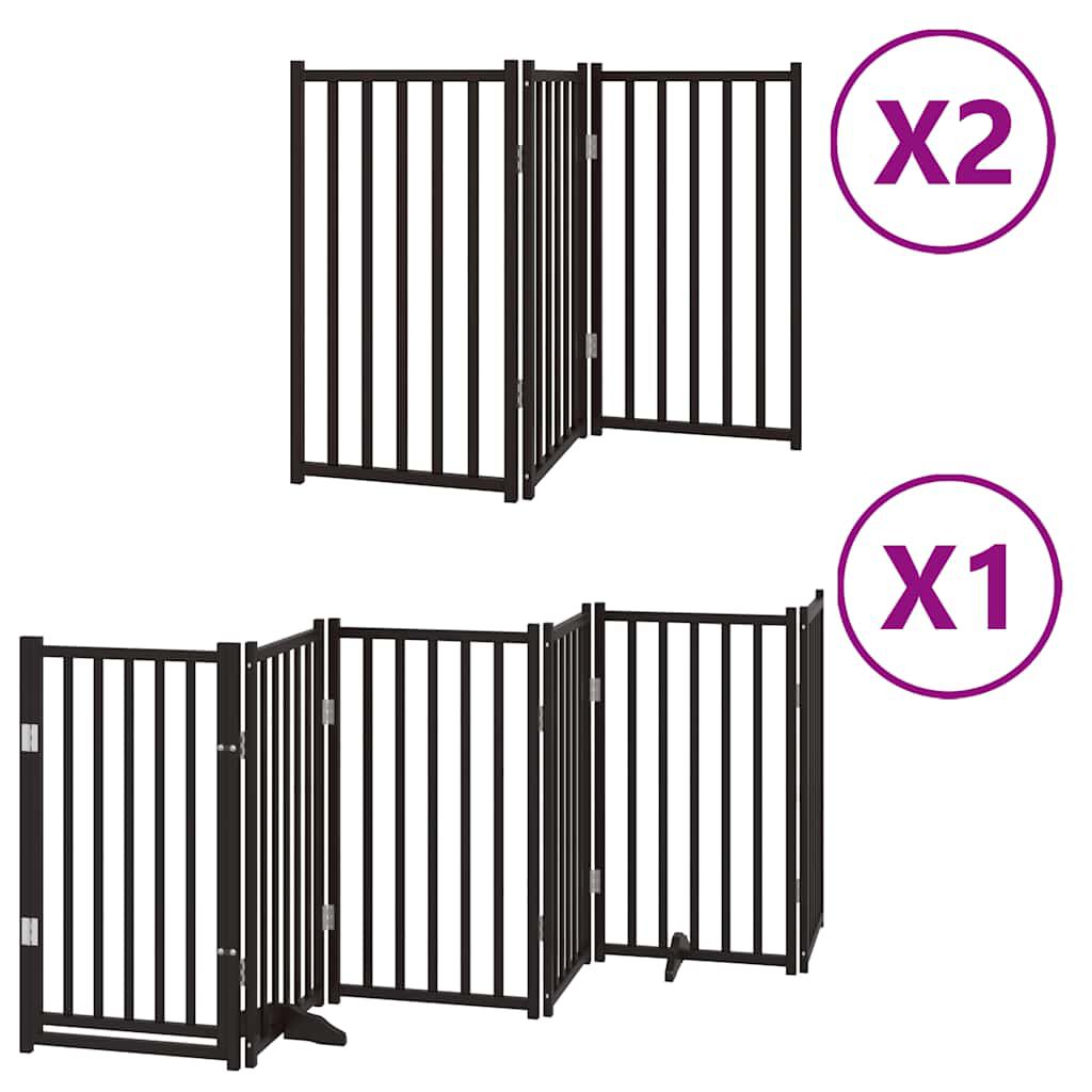 vidaXL Puerta para Perros Plegable Paneles Puerta de Seguridad Madera de &Aacute;lamo, , large Imagen numero 11