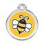 Placa identificativa Acero Inoxidable Esmalte Abeja Amarillo para perros, , large indicador imagen numero 1