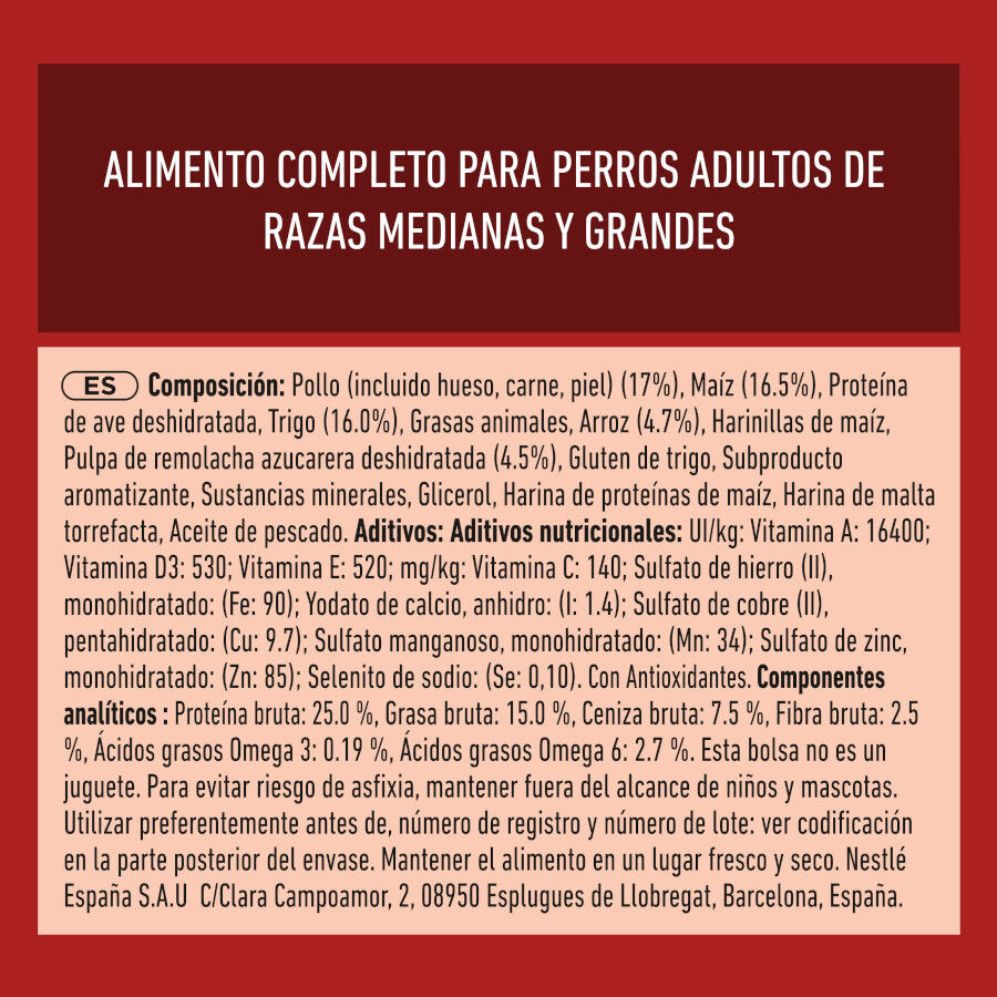 2,5 kg Purina One Pienso Pollo para perros adultos, , large Imagen numero 2