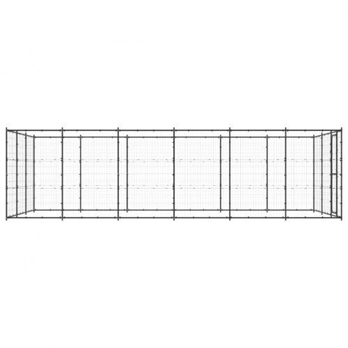 Vidaxl perrera con sistema de seguridad de cierre negro para perros, , large Imagen numero 10