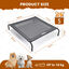 Nobleza Cama Elevada Perro Mediano, Cama Refrescante Perro, Cama de Mascotas Transpirable para Exterior Interior Jardín Terraza, Cama Perro Robusto Lavable, Gris, M, 105x80x20CM, , large indicador imagen numero 2