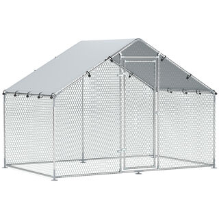 PawHut Gallinero para Exterior Plata