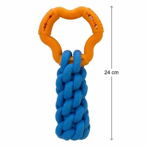 Anillo con trenzado de cuerda color Azul y Naranja thumbnail