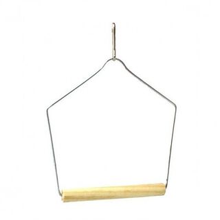 Columpio con barra de madera para pájaros