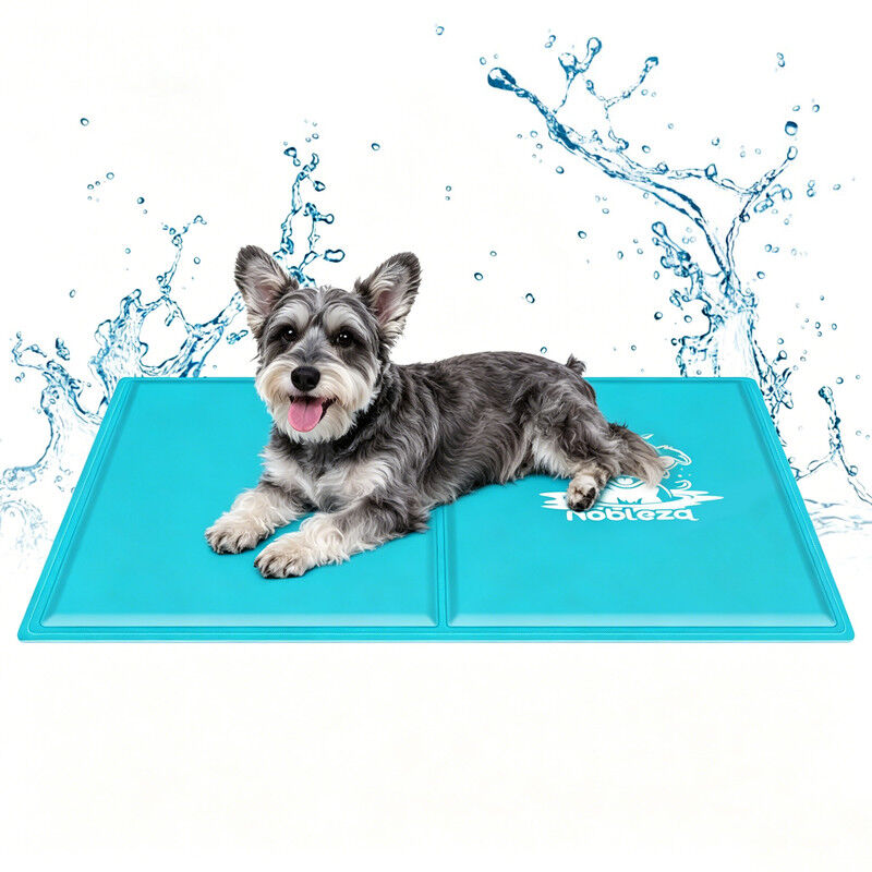 Nobleza Alfombrilla Refrescante para Perros y Gatos &ndash; Estampado, Gel Activado por Presi&oacute;n, Auto-refrigerante &ndash; Tama&ntilde;o: 110x70 cm &ndash; Azul Claro, , large Imagen numero 8