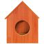 vidaXL Casa para gatos cera marrón 41x50x50 cm madera maciza pino, , large indicador imagen numero 3