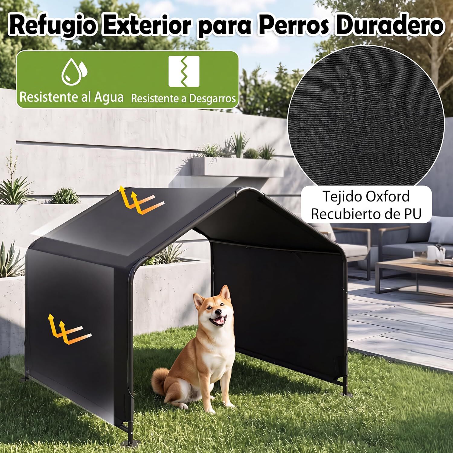 COSTWAY Tienda de campa&ntilde;a para Perros, Sombras para Perros para Exterior (126 x 118 x 108 cm), , large Imagen numero 3