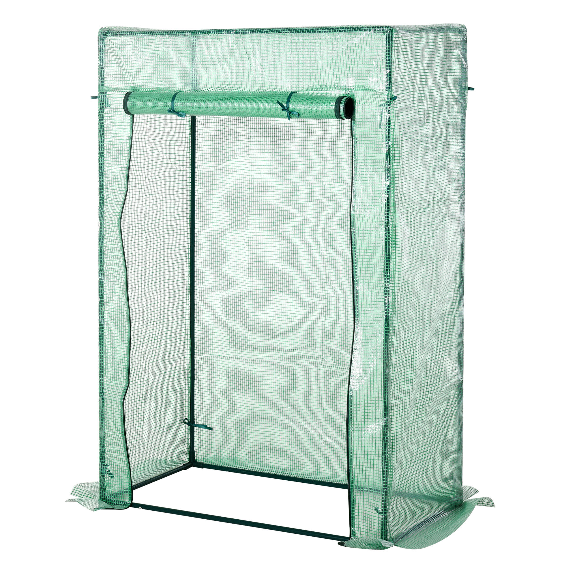 Outsunny Invernadero con Puerta Enrollable y Estructura de Acero Invernadero de Jard&iacute;n Terraza Patio para Cultivo de Plantas 100x50x150 cm Verde, , large Imagen numero 1