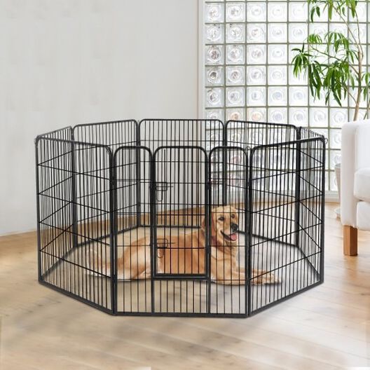 Parque PawHut para perros color Negro |