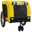 VidaXL Remolque bicicleta mascotas hierro tela Oxford amarillo negro, , large indicador imagen numero 4