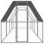 Vidaxl gallinero de acero plateado, , large indicador imagen numero 4